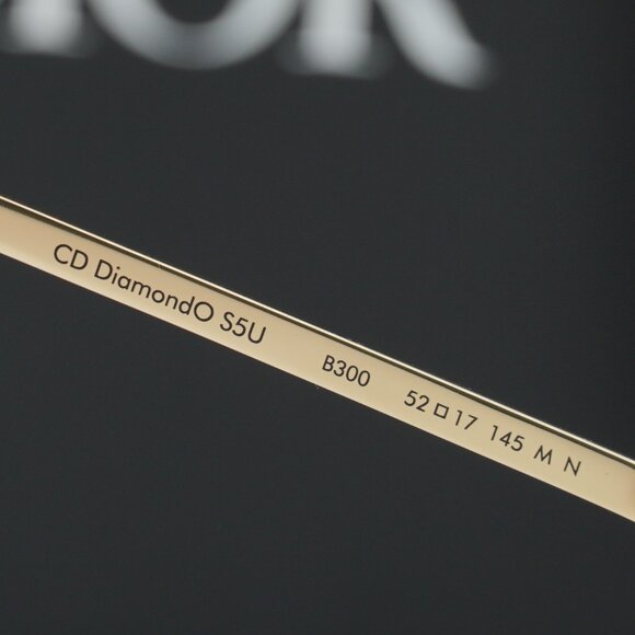 Dior CD DIAMONDO S5U B300 Rimless Rectangle Eyeglasses 52mm - Gold - Picture 9 of 11